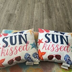 Sun kissed couch pillows